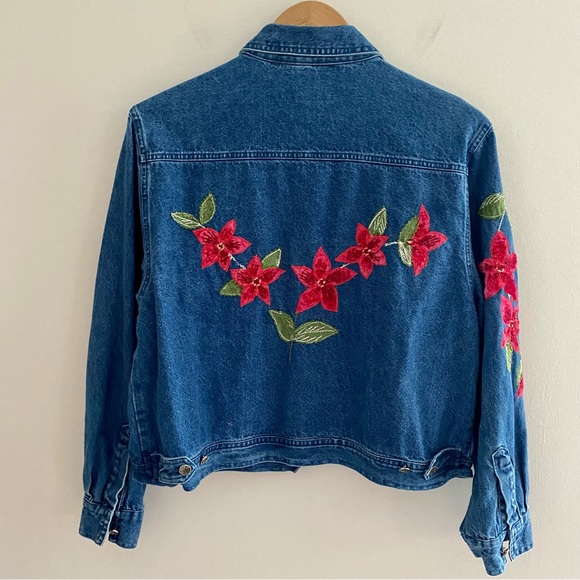 Christmas Jean Jacket by Tantrums Size Petite Large - Picture 8 of 9